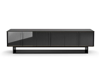 Buffet en acier inoxydable et bois Gallotti&Radice 5th Avenue Credence usine Gallotti & Radice de l'Italie