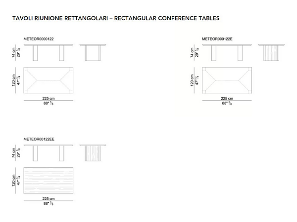 Table de réunion en bois Meteora I 4 Mariani usine i 4 Mariani de l'Italie. Foto №5