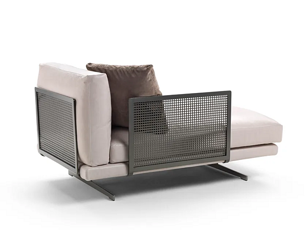 Chaise longue en cuir rembourré GYFORM Leon usine Gyform de l'Italie. Foto №2