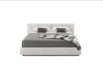 Lit double en tissu avec tête de lit rembourrée GIORGETTI Karphi Nap usine GIORGETTI de l'Italie