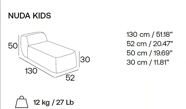 Canapé en polyuréthane Nuda Kids Adrenalina IMB1070335, IMB1070336, IMB1070337, IMB1070338, IMB1070339 usine ADRENALINA de l'Italie. Foto №5