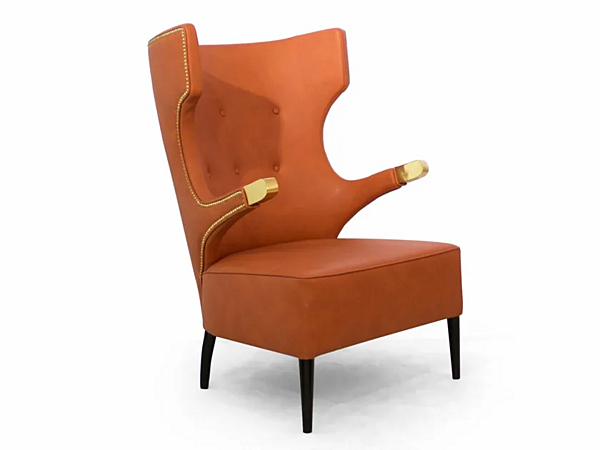 Fauteuil en cuir rembourré avec accoudoirs Sika BRABBU usine BRABBU de l'Italie. Foto №1