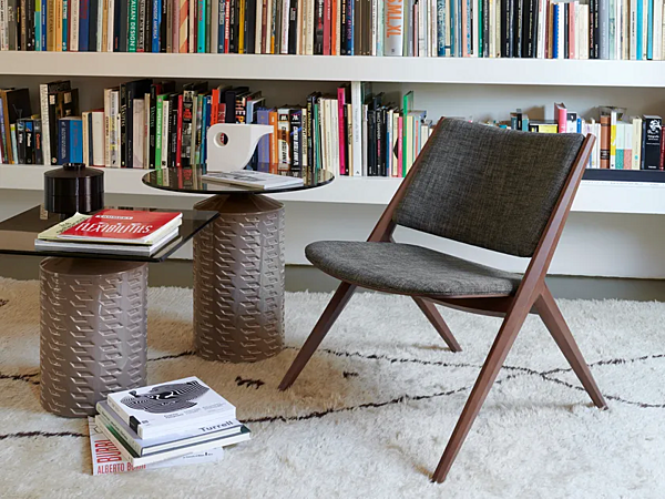 Fauteuil en bois rembourré en frêne Potocco TRACK 919 L 919/L usine POTOCCO de l'Italie. Foto №2