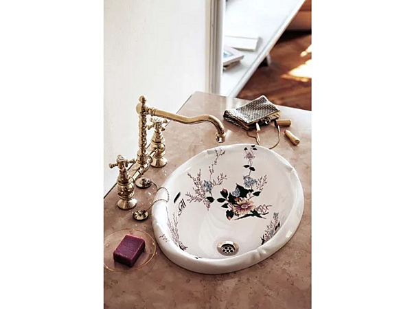 Lavabo en céramique ovale encastré Victorian Gentry Home usine Gentry Home de l'Italie. Foto №3