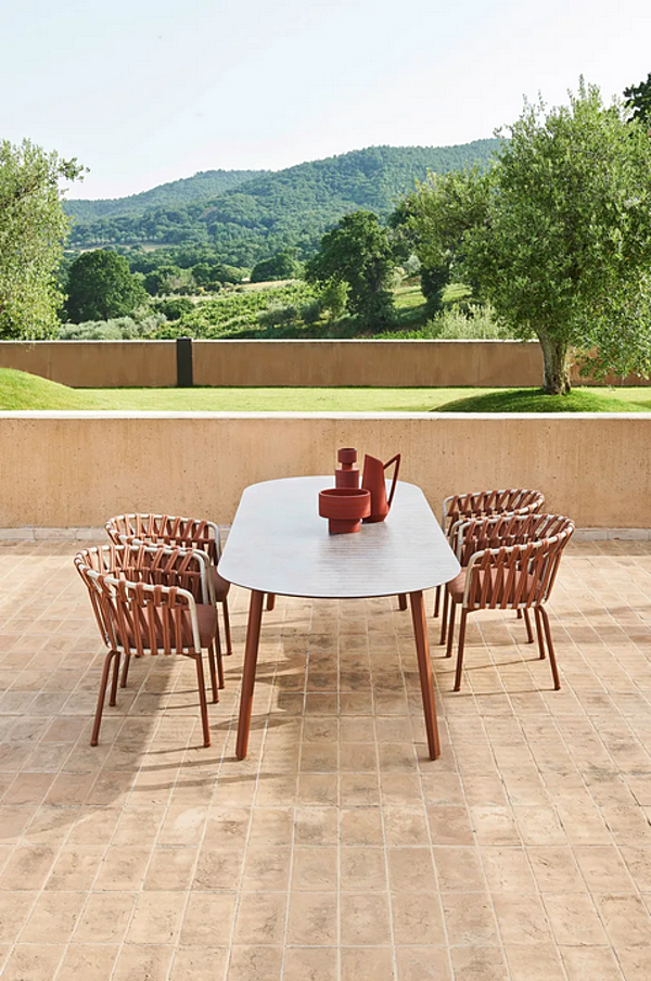 Table de jardin ovale en aluminium Emma basse VARASCHIN 23680L, 23681L usine VARASCHIN de l'Italie. Foto №6