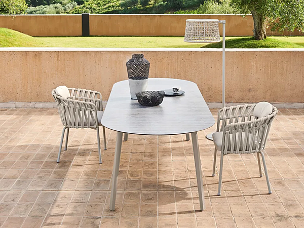 Table de jardin ovale en aluminium Emma basse VARASCHIN 23680L, 23681L usine VARASCHIN de l'Italie. Foto №5