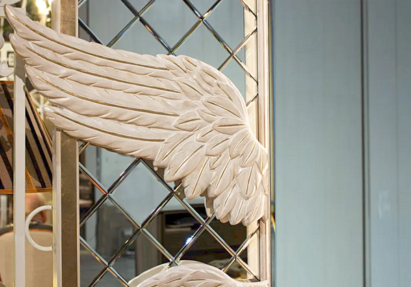 Miroir en bois rectangulaire sur pied Savio Firmino 4668 usine SAVIO FIRMINO de l'Italie. Foto №2