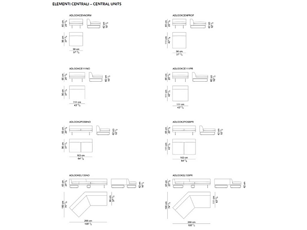 Canapé modulable 4 places en tissu I 4 Mariani ADD LOOK usine i 4 Mariani de l'Italie. Foto №9