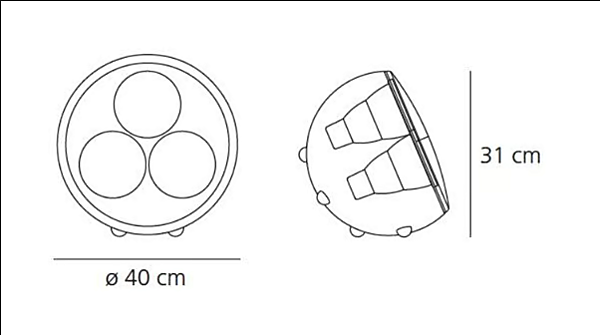 Lampe de table LED en polycarbonate et méthacrylate Artemide Yang LED 0324010APP usine Artemide de l'Italie. Foto №6