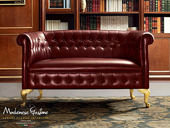 Canapé 2 places capitonné en tissu Modenese Luxury Interiors 13423 usine MODENESE GASTONE de l'Italie