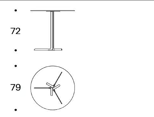 Table de jardin ronde en HPL Saba Garden usine SABA de l'Italie. Foto №6