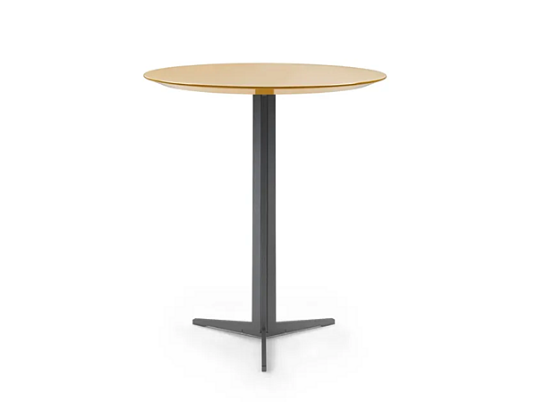 Table haute ronde en matériau Fly avec base étoile à trois branches FLEXFORM usine FLEXFORM de l'Italie. Foto №1