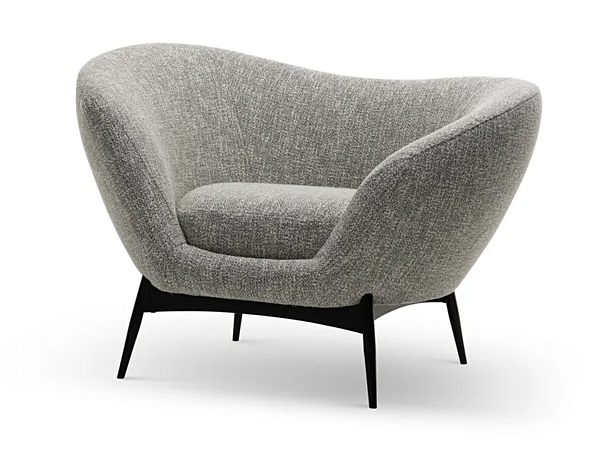 Fauteuil en tissu avec accoudoirs Oltremare Saba usine SABA de l'Italie. Foto №2