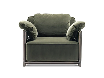 Fauteuil en velours avec accoudoirs Dodo GHIDINI1961 usine GHIDINI1961 de l'Italie