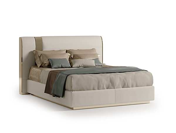 Lit double avec tête de lit rembourrée en tissu Bizzotto Italia Ginko usine Bizzotto Italia de l'Italie. Foto №2