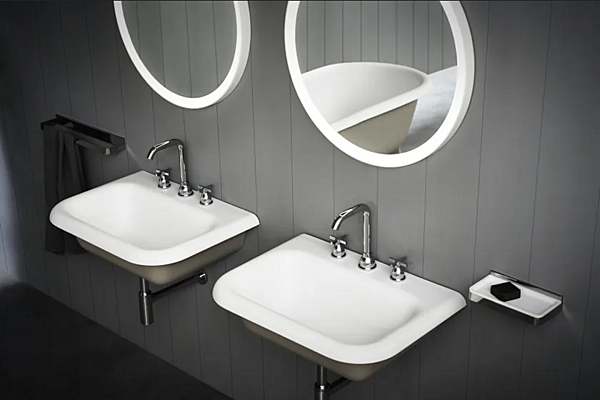 Robinet en laiton à 3 trous pour lavabo AGAPE Memory usine Agape de l'Italie. Foto №4