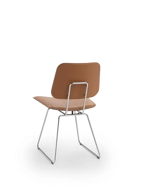 Chaise en cuir tanné à base traînante FLEXFORM Echoes S H usine FLEXFORM de l'Italie. Foto №2