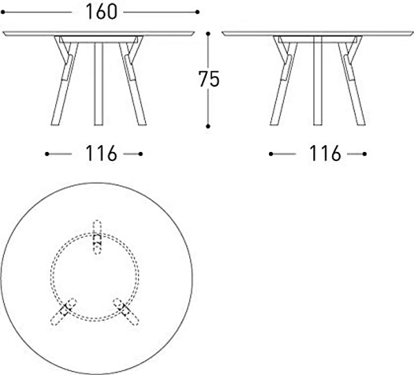 Table ronde en HPL Link VARASCHIN usine VARASCHIN de l'Italie. Foto №6