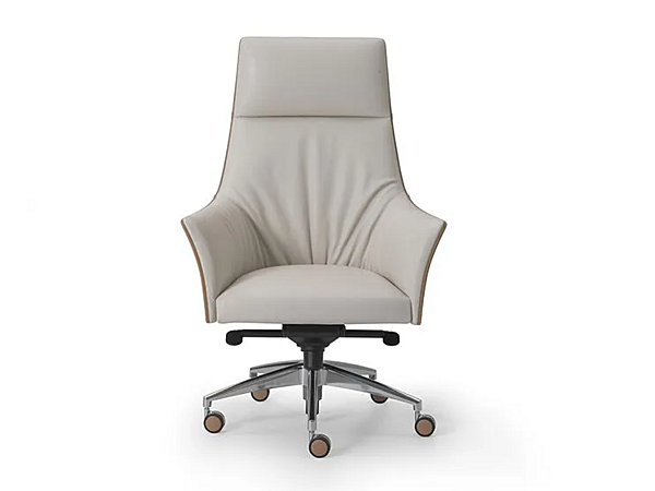Chaise de direction en cuir à dossier haut Sella I 4 Mariani usine i 4 Mariani de l'Italie. Foto №5