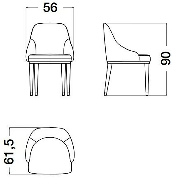 Fauteuil en cuir rembourré avec accoudoirs Cocoon CPRN HOMOOD C328/E, C359/P usine CPRN HOMOOD de l'Italie. Foto №4