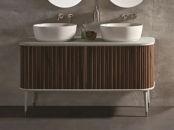 Meuble de salle de bain en bois sur pied double avec portes Gaia Mobili Empire Meuble de salle de bain en bois sur pied double avec portes Gaia Mobili Empire usine GAIA de l'Italie