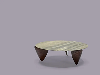 Table basse en marbre de Carrare Brock Borzalino BROCK usine Borzalino de l'Italie