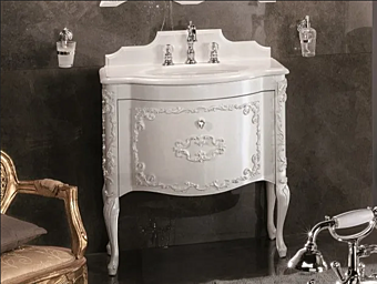 Meuble vasque en bois sur pied avec tiroirs Murano Gaia Mobili Meuble vasque en bois sur pied avec tiroirs Murano Gaia Mobili usine GAIA de l'Italie