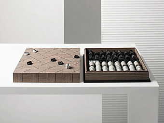 Plateau d'échecs en noyer GIORGETTI Check Mate GA450G