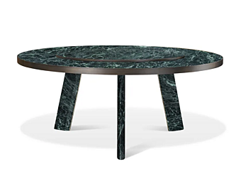 Table ronde en marbre Verde Alpi avec plateau tournant GHIDINI1961 Native