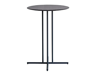 Table haute ronde en frêne et métal GRAPHIC 955 TAC Potocco 955/TAC