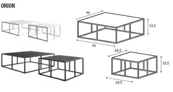 Table basse TWILS Orion 310645645 usine TWILS (VENETA CUSCINI) de l'Italie. Foto №8