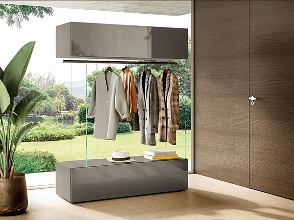 Armoire en verre avec tiroirs LAGO AIR 2091 2091 usine LAGO de l'Italie. Foto №1