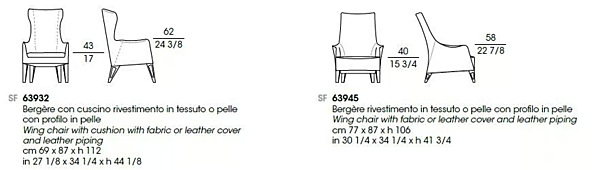 Fauteuil en cuir avec accoudoirs Mobius GIORGETTI usine GIORGETTI de l'Italie. Foto №6