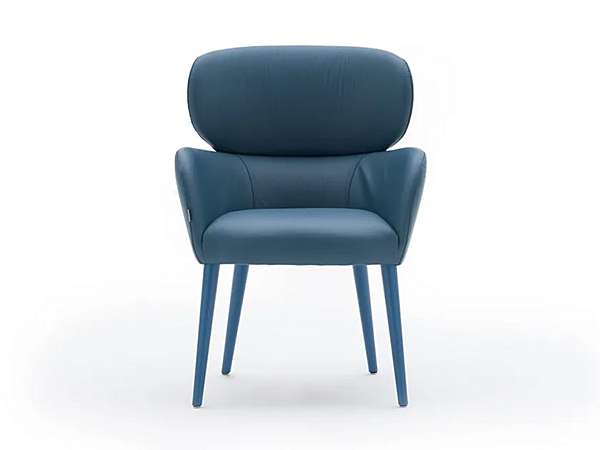 Fauteuil en cuir rembourré avec accoudoirs MONTBEL SOFIA 5631 05631 usine MONTBEL de l'Italie. Foto №1