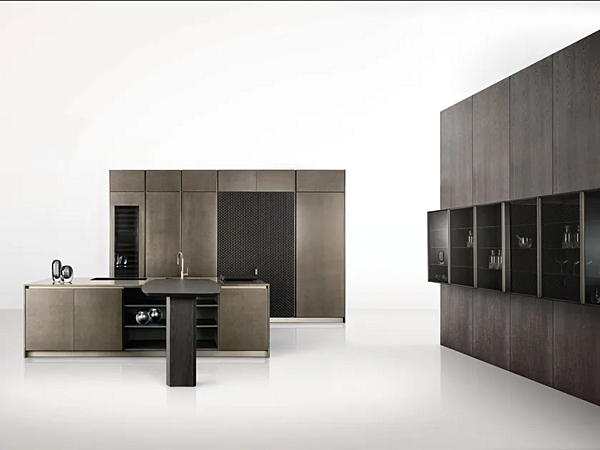 Cuisine en bois avec poignées intégrées GIORGETTI GK 01 usine GIORGETTI de l'Italie. Foto №3