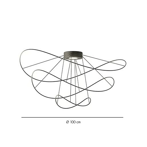 Plafonnier LED en matériau de qualité AXOLIGHT HOOPS PL HOOPS 2, PL HOOPS 3 usine Axolight de l'Italie. Foto №9