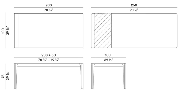 Table rectangulaire extensible en bois Potocco collection Blossom 840 TR1 840/TR1 usine POTOCCO de l'Italie. Foto №3