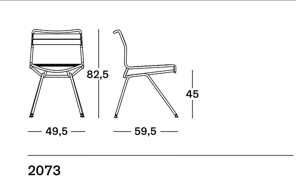 Chaise de jardin en acier Dan Outdoor 2073 ZANOTTA 2073 usine ZANOTTA de l'Italie. Foto №3