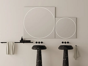 Miroir de salle de bain mural avec éclairage intégré AGAPE Vitruvio Miroir de salle de bain mural avec éclairage intégré AGAPE Vitruvio usine Agape de l'Italie