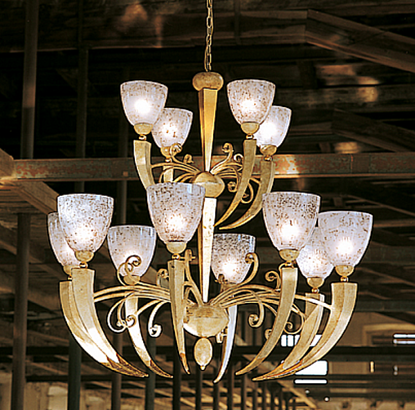 Lustre MM LAMPADARI 6066/8+4 usine MM LAMPADARI de l'Italie. Foto №1