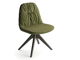 Chaise en tissu avec base en tréteaux INNOVA Imbottiti collection Eleven L17