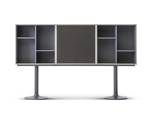 Buffet en bois 20 casiers CASSINA pieds corolle 020 usine CASSINA de l'Italie. Foto №2