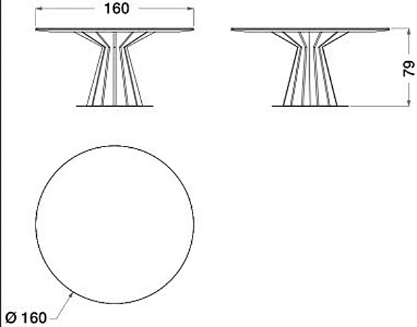 Table en bois avec plateau en marbre et lazy susan Dragonfly CPRN HOMOOD D620 usine CPRN HOMOOD de l'Italie. Foto №6