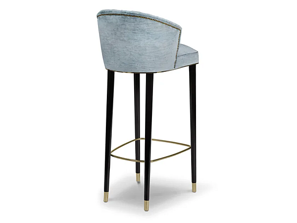 Tabouret en velours rembourré avec dossier Nuka BRABBU usine BRABBU de l'Italie. Foto №4