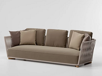 Canapé de jardin 3 places en tissu Grand Bitta KETTAL KS7003200 Canapé de jardin 3 places en tissu Grand Bitta KETTAL KS7003200 usine KETTAL de l'Italie