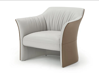 Fauteuil en cuir avec accoudoirs Sella I 4 Mariani