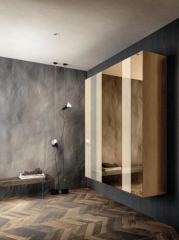 Armoire en verre murale sectionnelle LAGO N O W 2742 2742 usine LAGO de l'Italie. Foto №2