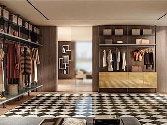 Garde-robe modulable Vista 1185 en matériau LAGO usine LAGO de l'Italie