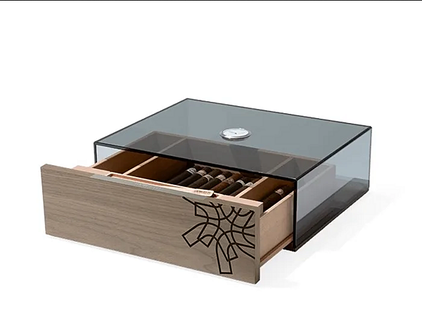 Humidor en bois et verre GIORGETTI Club GA411G usine GIORGETTI de l'Italie. Foto №2
