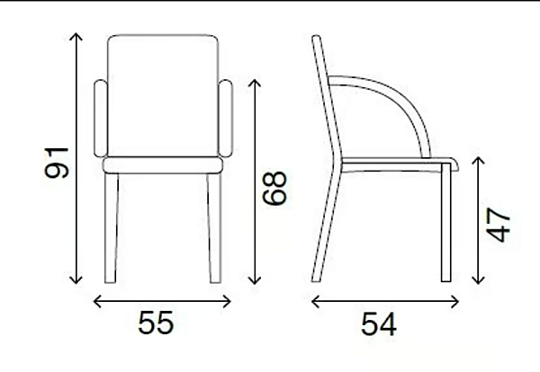 Fauteuil en cuir tanné avec accoudoirs FASEM RELAIX RELAIX P usine FASEM de l'Italie. Foto №10